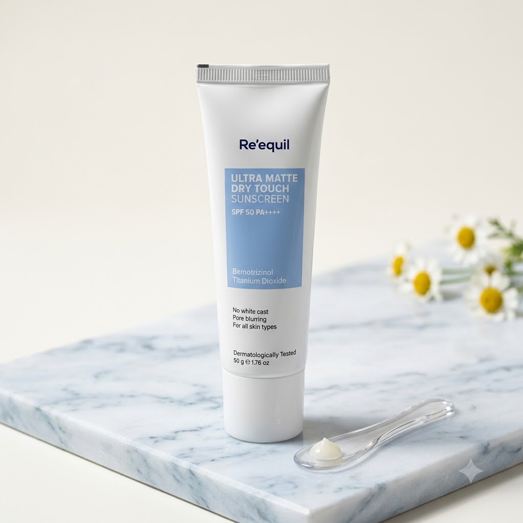 Re'equil Ultra Matte Dry Touch Sunscreen Gel SPF 50 PA++++